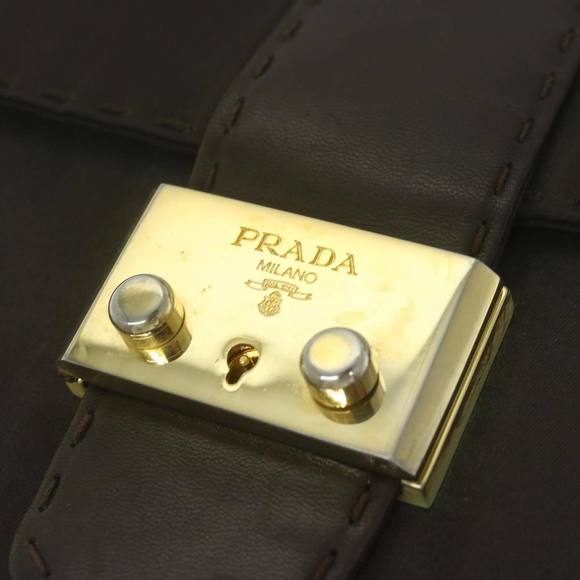 PRADA Shoulder Bag Nylon Brown Auth ac2574 - Picture 9 of 16